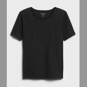 Banana Republic Luxe Tee | Black Crew Neck | Women's Size S